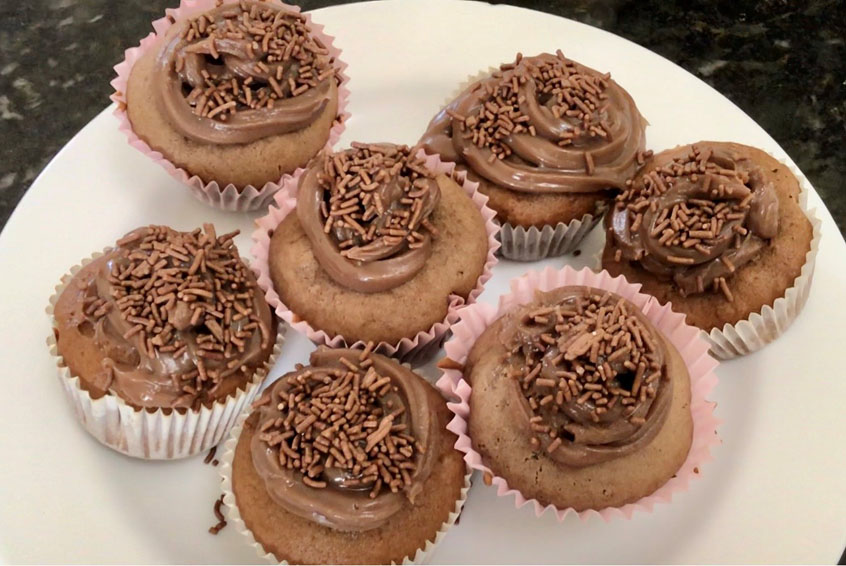 cupcakes de chocolate