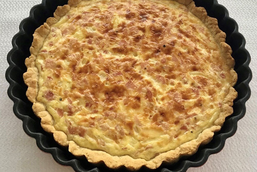 quiche de presunto e queijo